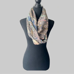 Baba Boho Paisley Colorful Infinity  Scarf